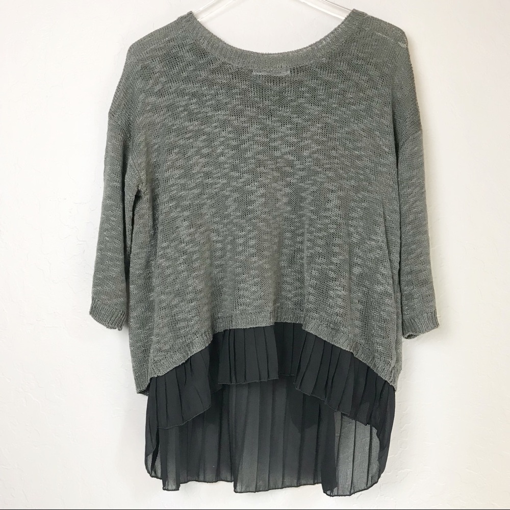 Dainty Hooligans Olive Green Split Back Top Size S